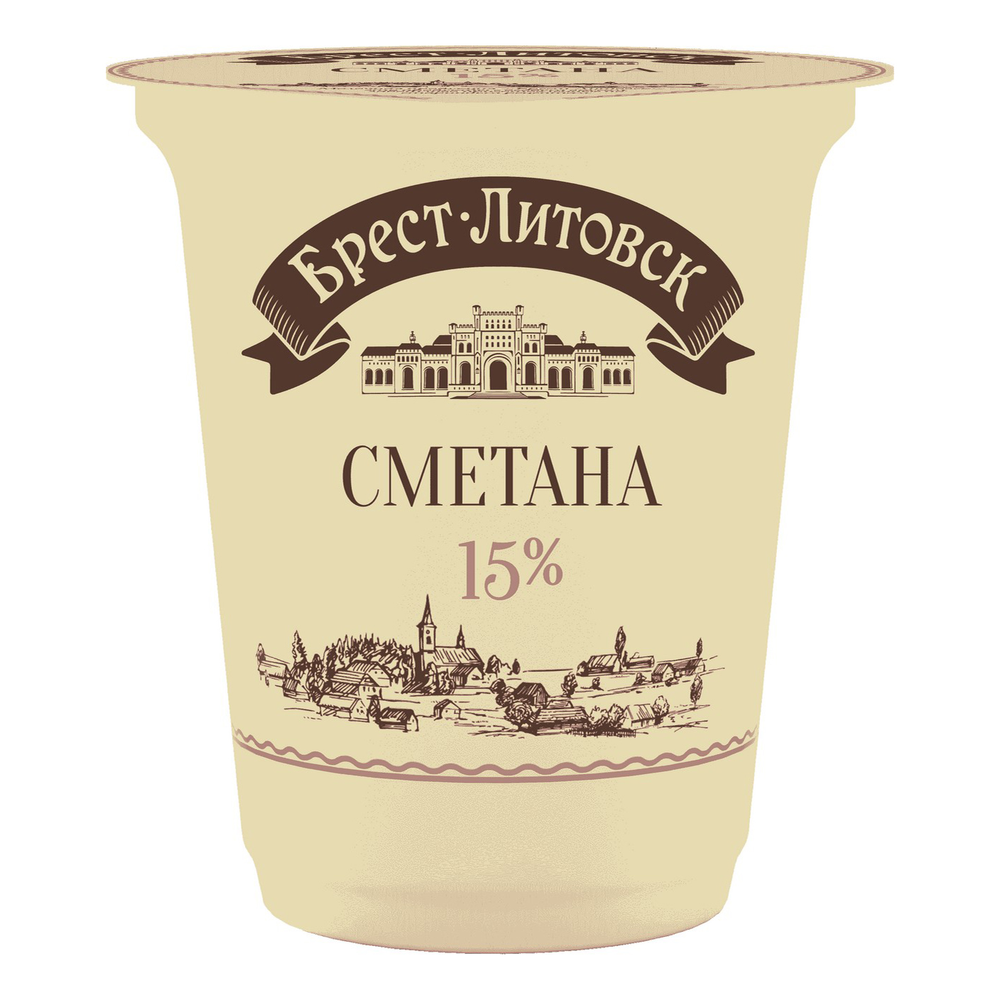 Сметана Брест-Литовск 15% БЗМЖ 300 г