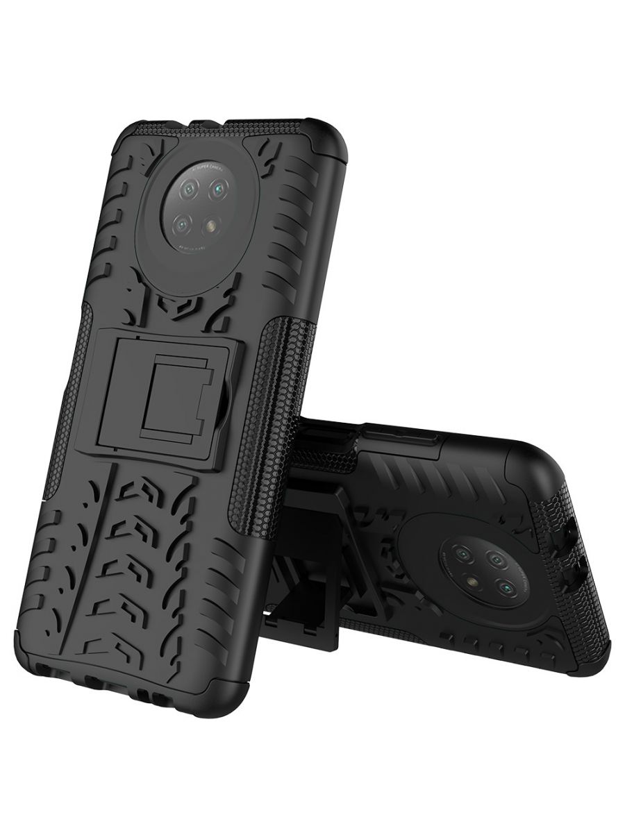 

Brodef Tyre Противоударный чехол с подставкой для Xiaomi Redmi Note 9T Черный