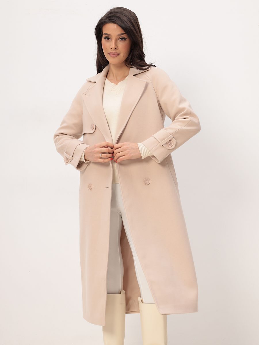 Пальто женское NAPOLITA 81259 коричневое 44 RU
