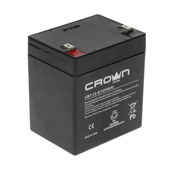 Аккумулятор для ИБП CROWN CBT-12-5 12V/5Ah 5 А/ч 12 В