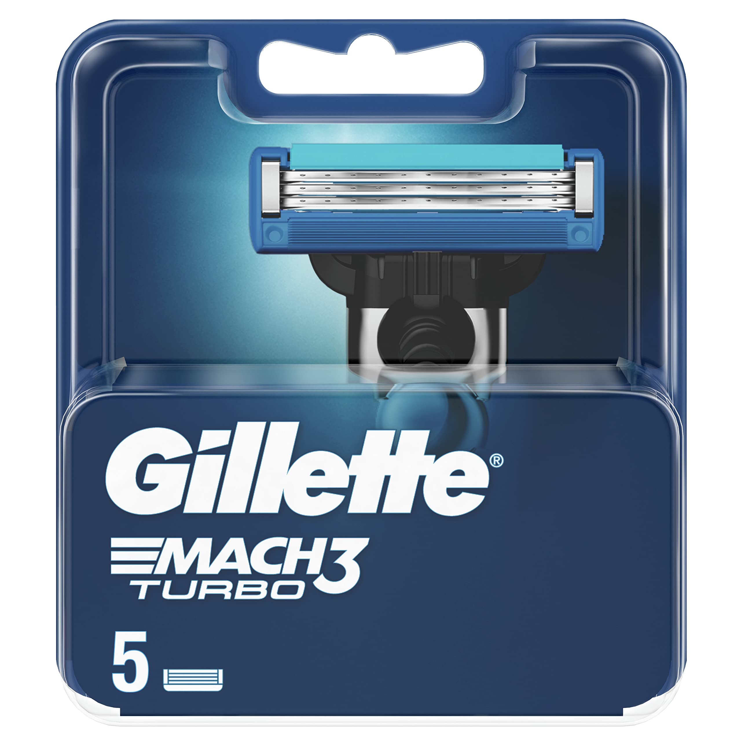 Сменные лезвия Gillette Mach3 Turbo, 5 шт станок для бритья gillette mach3 turbo с 1 сменной кассетой