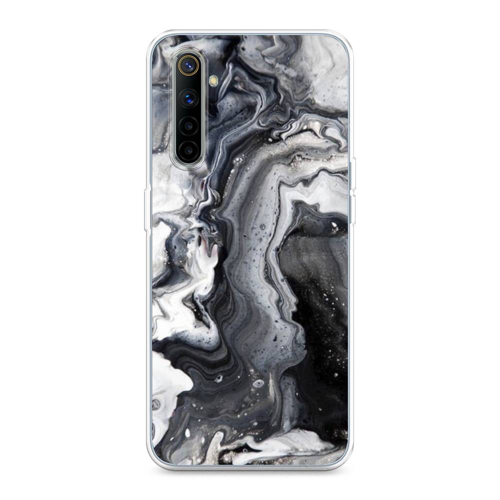 

Чехол Awog на Realme 6 "Бело-черные сложные полосы", Разноцветный, 252750-3