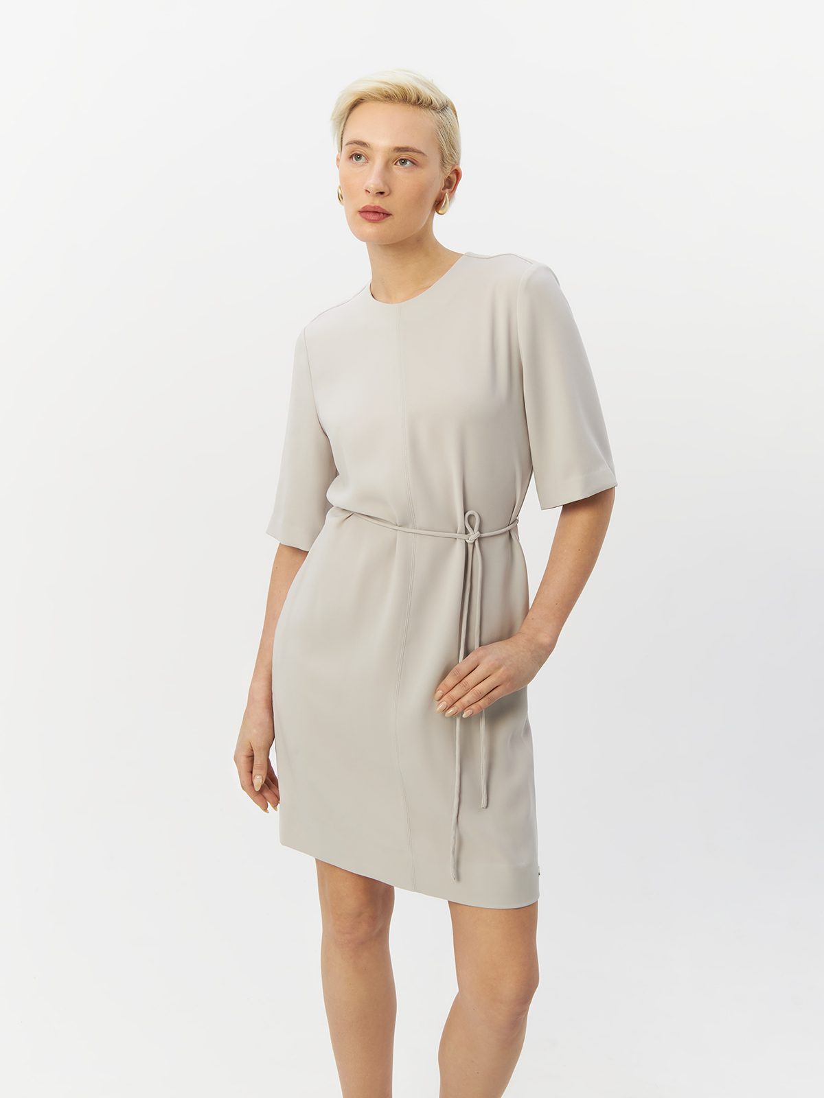 

Платье женское Calvin Klein K20K206375 серое 36 EU, Серый, K20K206375