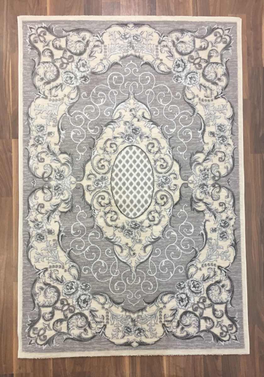 

Ковер NOVA 4099A прямой белый/с.серый 80x150