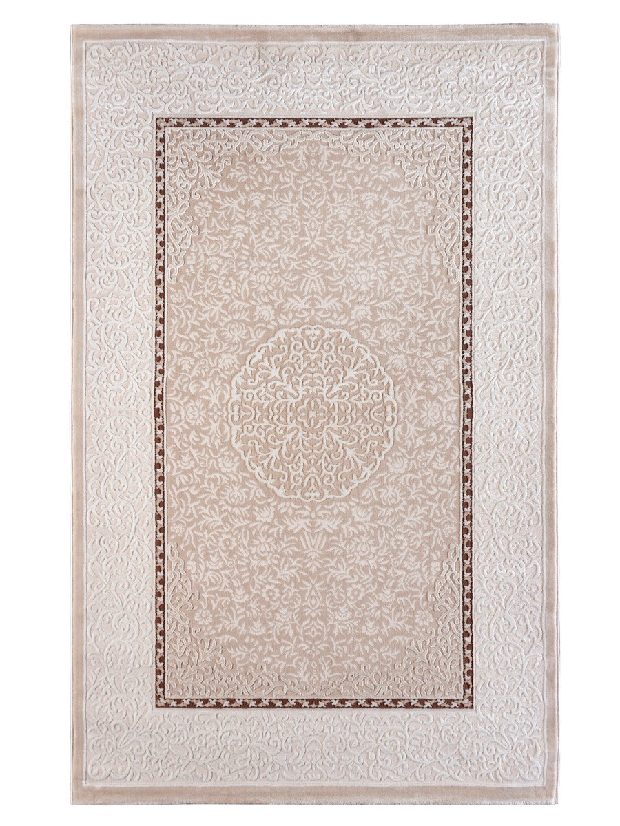 фото Ковер rixos 4089a прямой белый/бежевый 150x300 sofia rugs