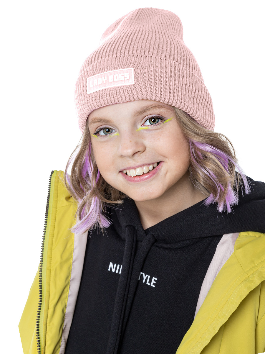 

Шапка детская NIKASTYLE 11м8823, пудровый, 50-52, Розовый, 11м8823