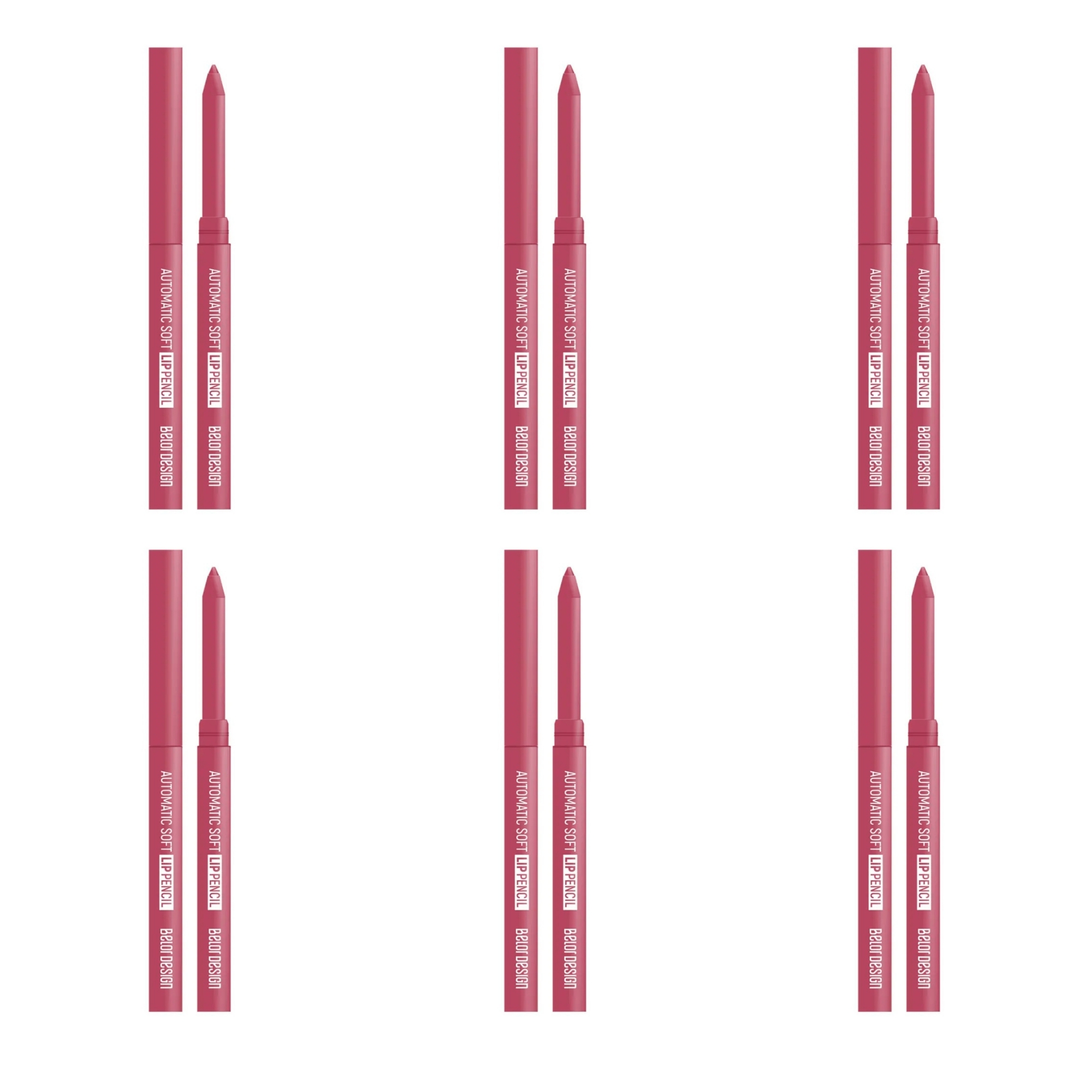 Карандаш для губ Belor Design механический Automatic Soft Тон 207 Вишневый 6 штук карандаш для глаз механический vprok пастельно розовый 10г