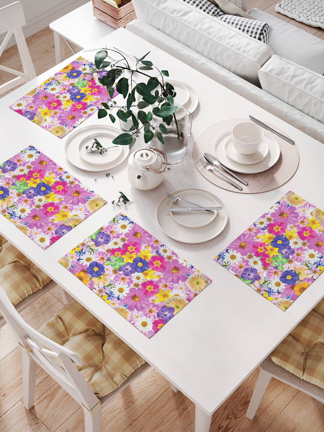 

Комплект тканевых салфеток JoyArty Симфония с цветов, 32x46 см, 4 шт.