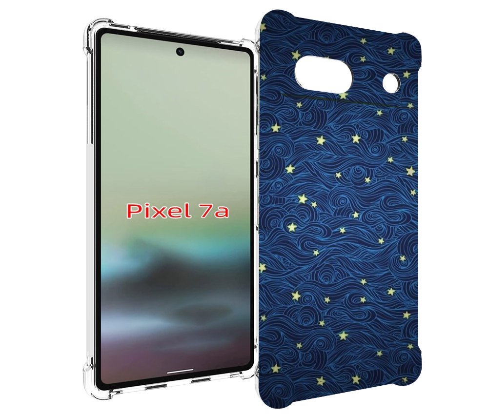 

Чехол MyPads волны с звездами акварель для Google Pixel 7A, Tocco