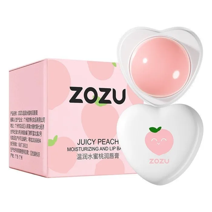 Бальзам для губ ZOZU Juicy peach Lip Bal, тинт увлажняющий сочный персик, 5,8 г