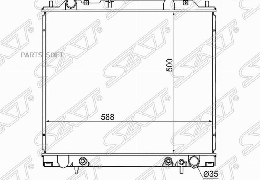 

SAT Радиатор MITSUBISHI DELICA L400/SPACE GEAR 2.8 94-06 DIESEL