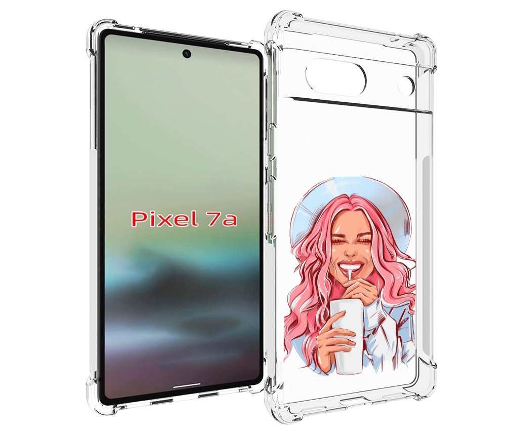 

Чехол MyPads веселая-девушка-модель женский для Google Pixel 7A, Tocco