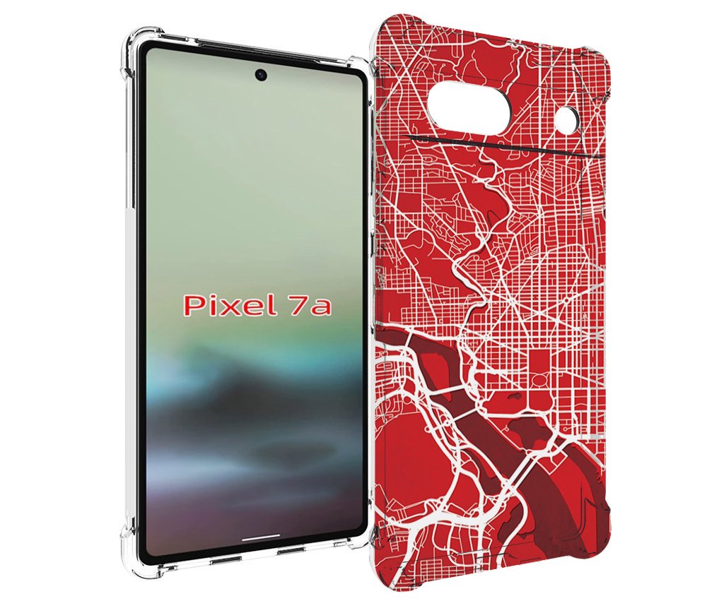 

Чехол MyPads векторная-карта для Google Pixel 7A, Tocco