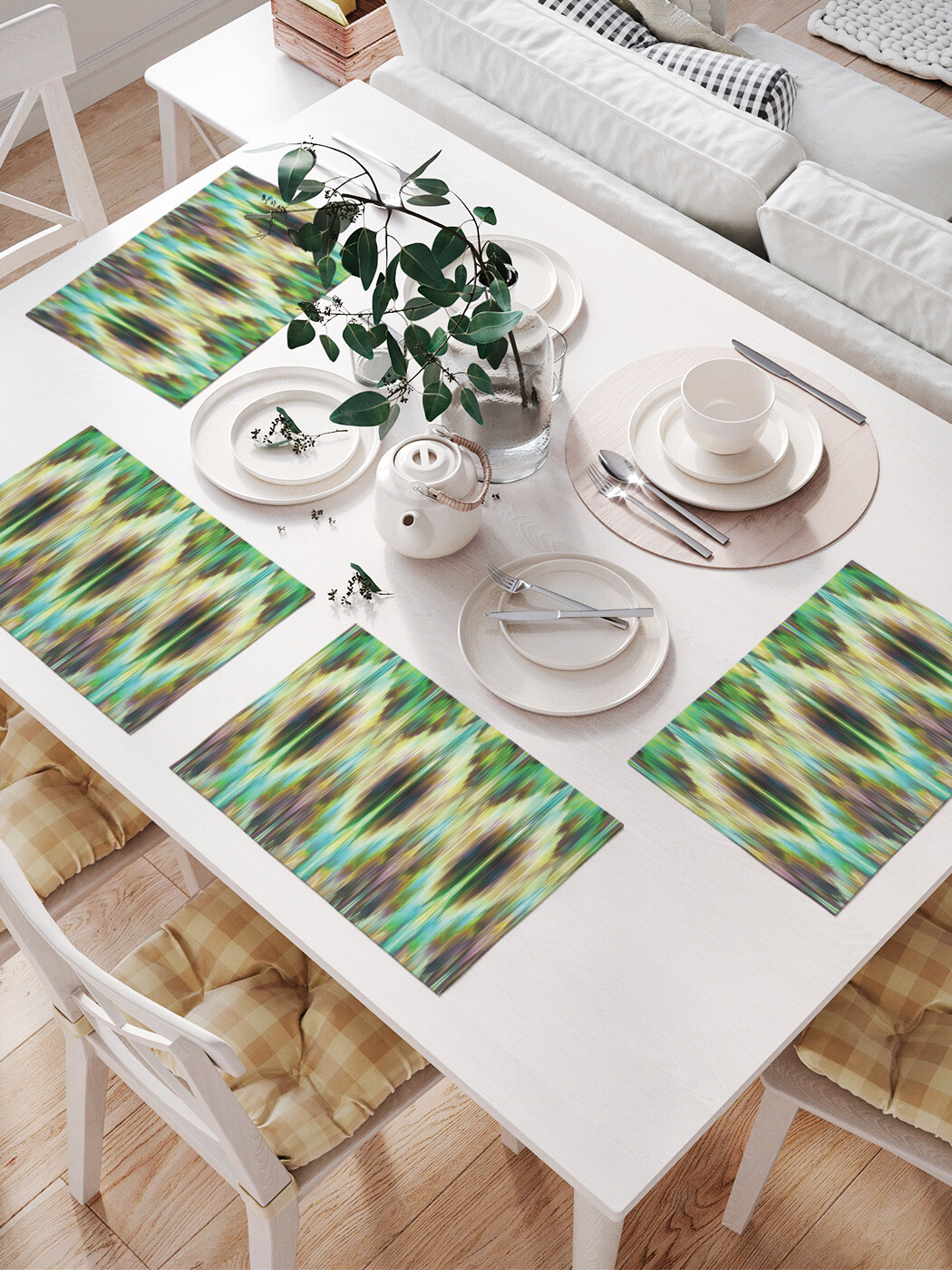 

Комплект тканевых салфеток JoyArty Фантазийное видение, 32x46 см, 4 шт.