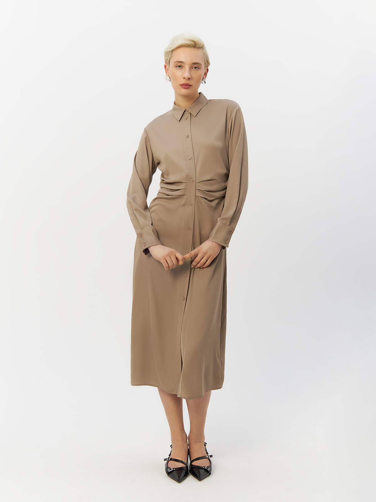 

Платье женское Calvin Klein K20K206803 бежевое 38 EU, Бежевый, K20K206803
