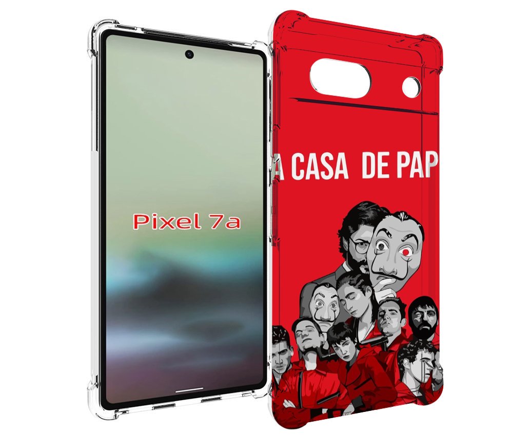 

Чехол MyPads бумажный-дом-команда для Google Pixel 7A, Tocco
