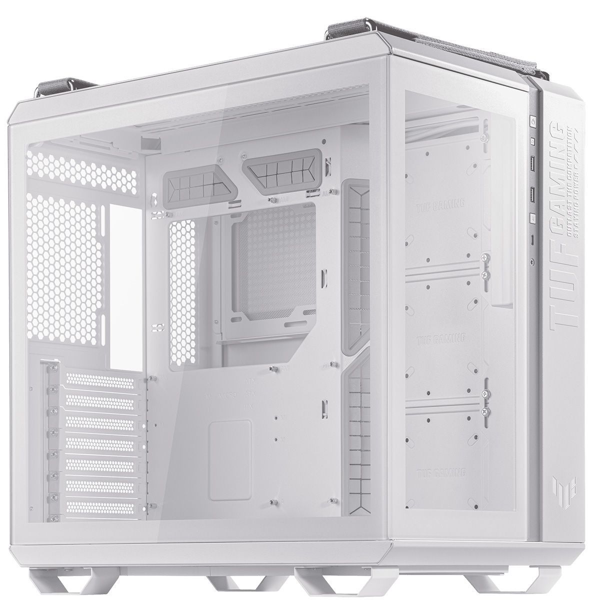 

Корпус компьютерный ASUS TUF Gaming GT502 PLUS TG ARGB WHITE (90DC0093-B19000), TUF Gaming GT502 PLUS