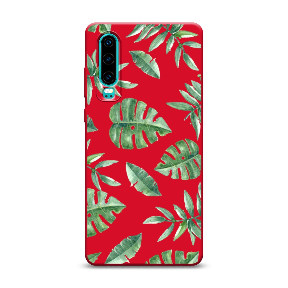 

Чехол Awog на Huawei P30 "Нарисованные пальмовые листья", Разноцветный, 68553-1
