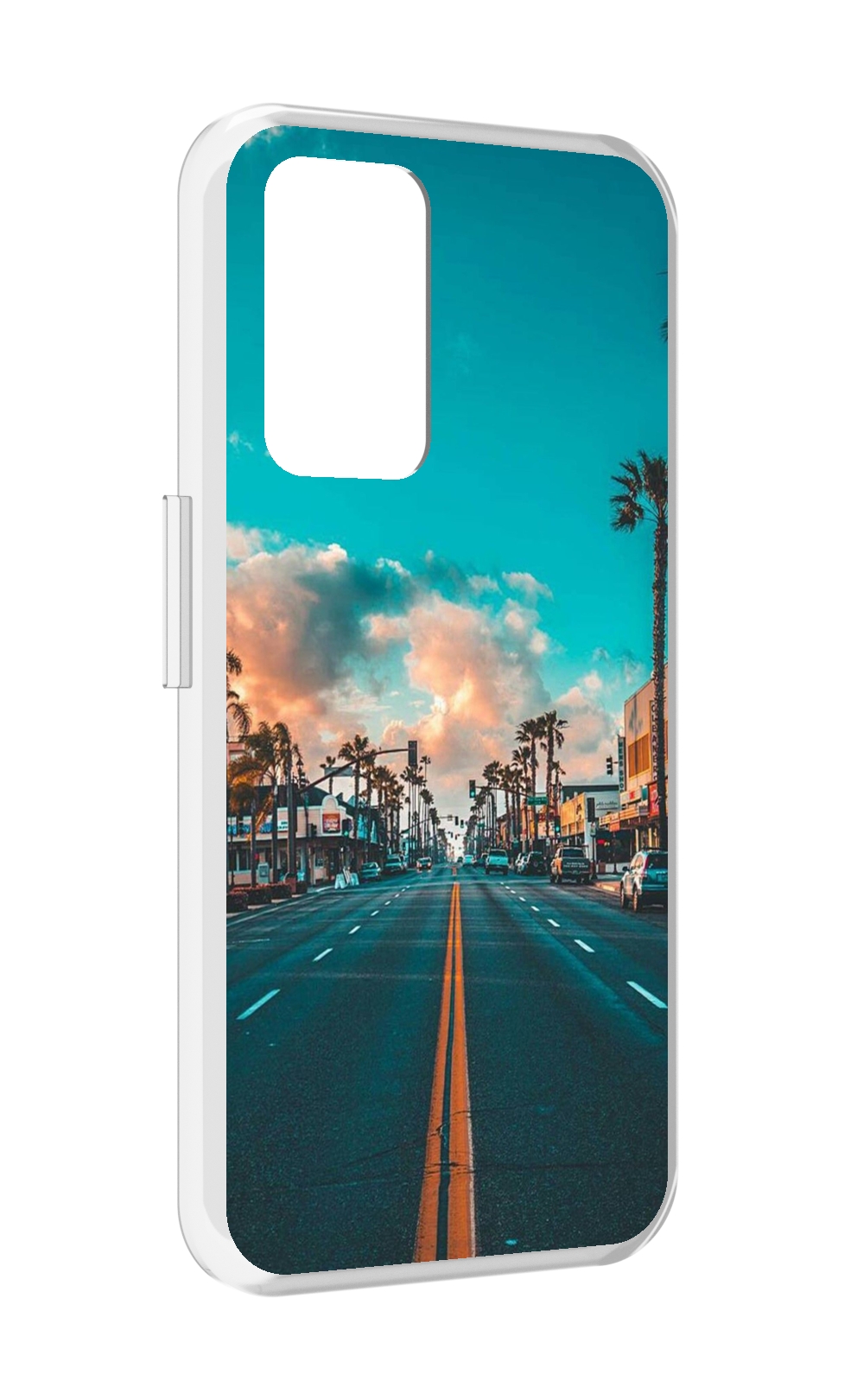 

Чехол MyPads дорога-в-лос-анджелес для Realme GT Neo3T, Прозрачный, Tocco