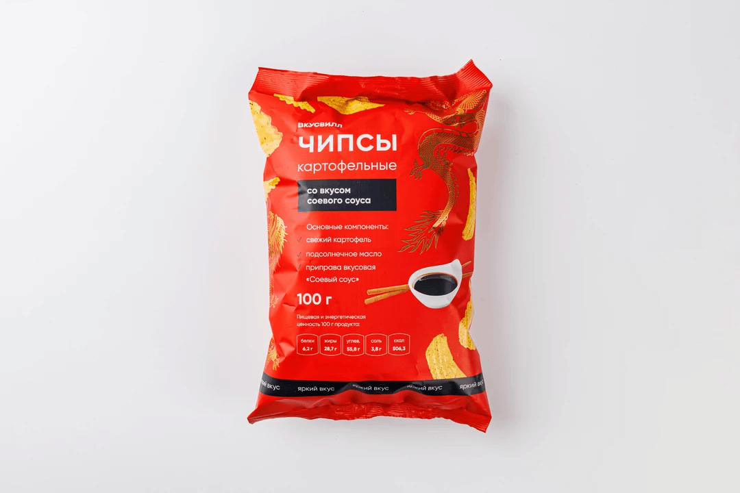 

Чипсы картофельные ВкусВилл соевые соус 100 г