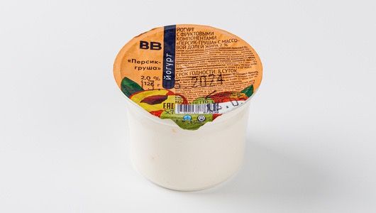 

Йогурт ВкусВилл персик-груша 2,5% 125 г