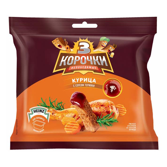 Сухарики ржаные 3 Корочки курица с соусом терияки 85 г