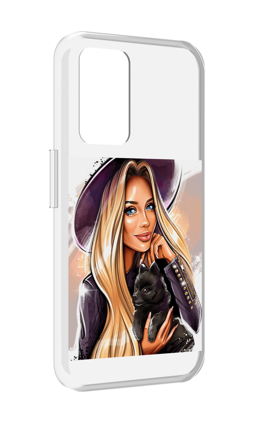 

Чехол MyPads девушка-с-черным-щенком женский для Realme GT Neo3T, Прозрачный, Tocco
