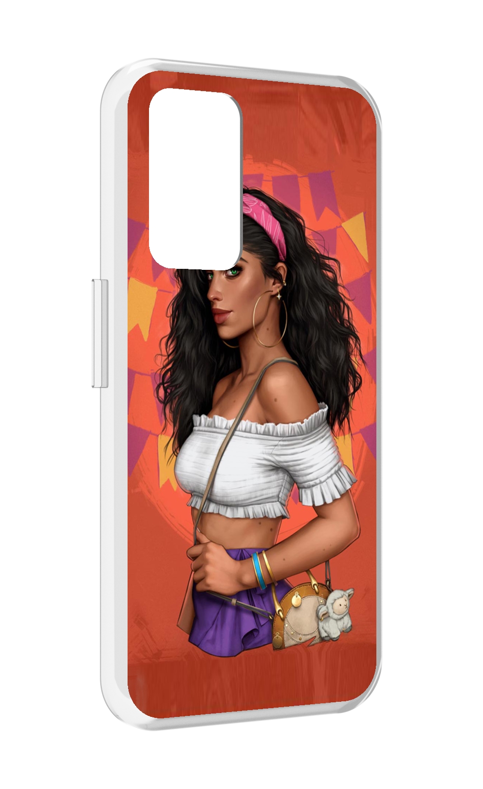 Чехол MyPads девушка-с-сумкой-мулатка женский для Realme GT Neo3T