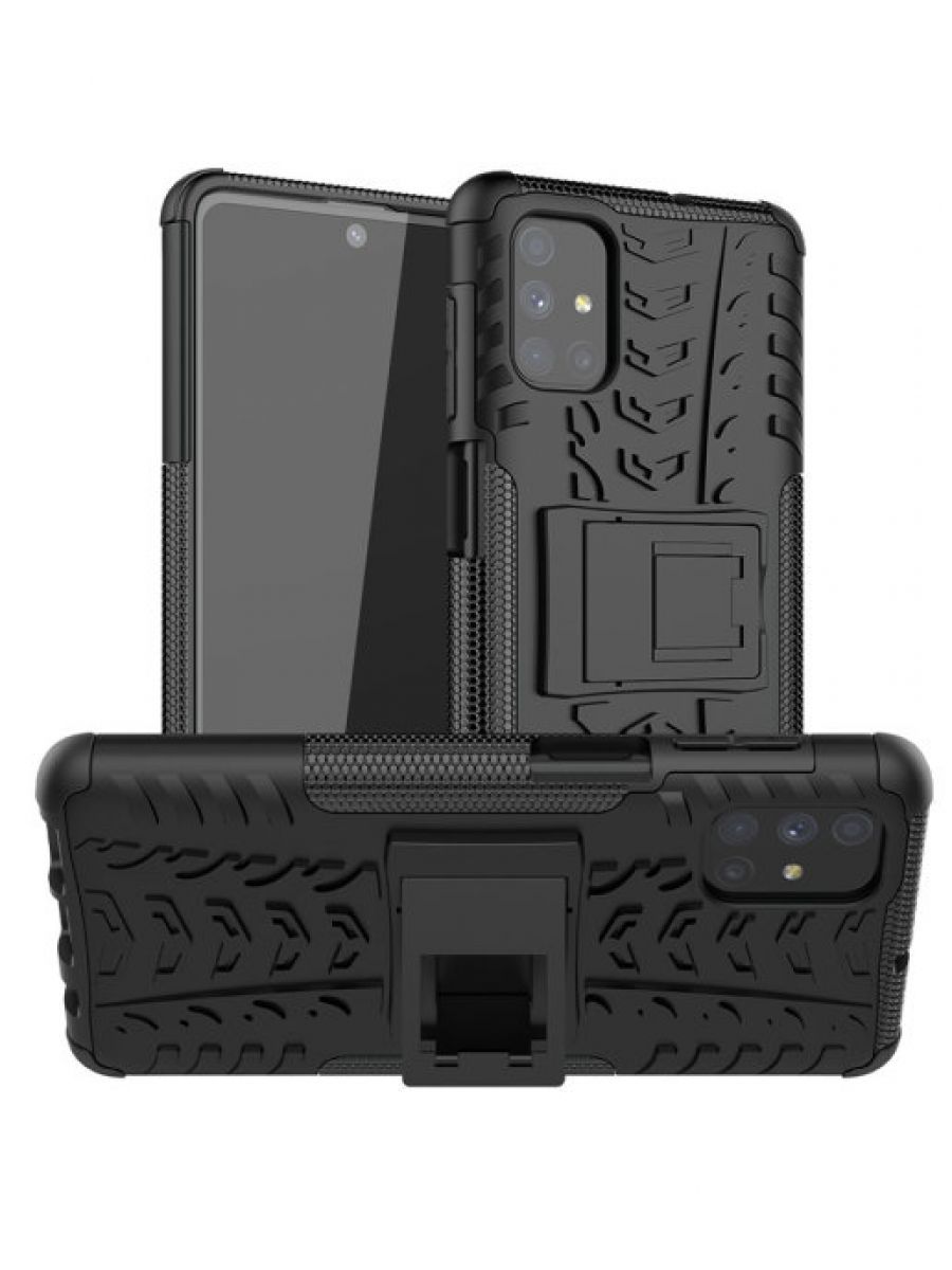 

Brodef Tyre Противоударный чехол с подставкой для Samsung Galaxy M51 Черный
