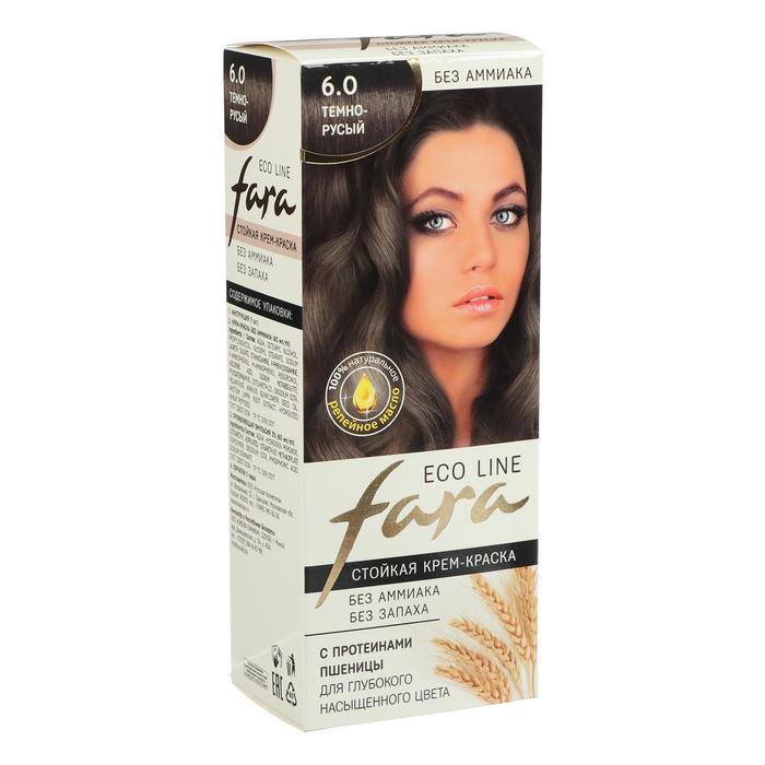 Купить Краска для волос FARA Eco Line 6.0 тёмно-русый, 125 г