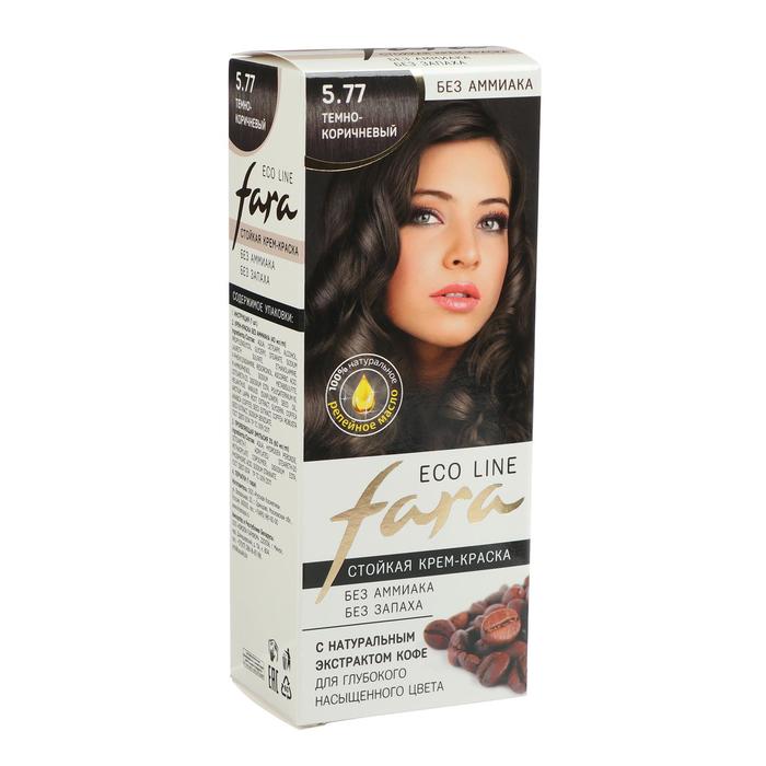Купить Краска для волос FARA Eco Line 5.77 тёмно-коричневый, 125 г