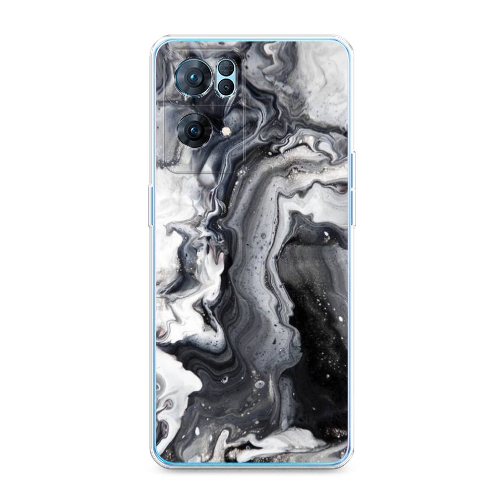 

Чехол Awog на Oppo Reno 7 Pro "Бело-черные сложные полосы", Разноцветный, 258250-3