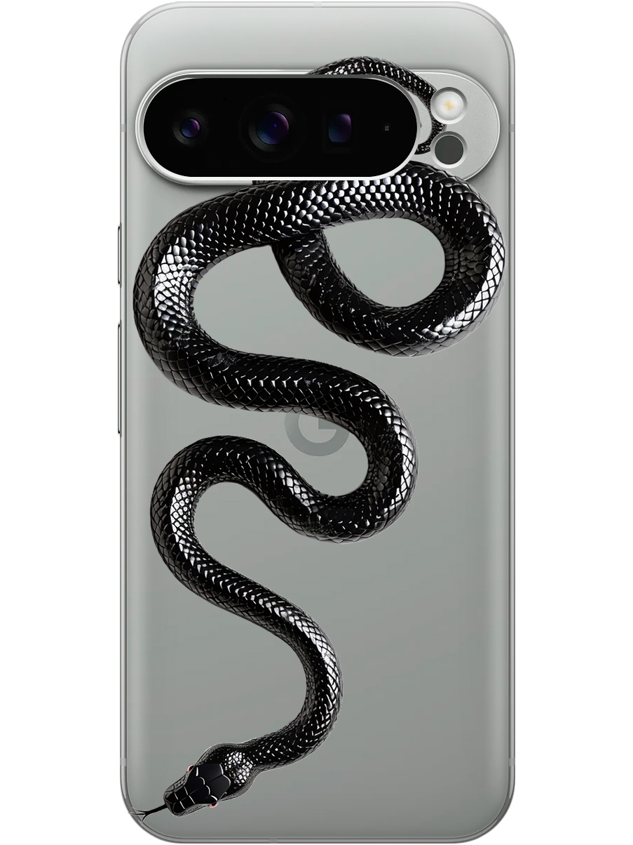 

Силиконовый чехол на Google Pixel 9 pro с принтом "Черная мамба" прозрачный, Прозрачный;черный, 784810313