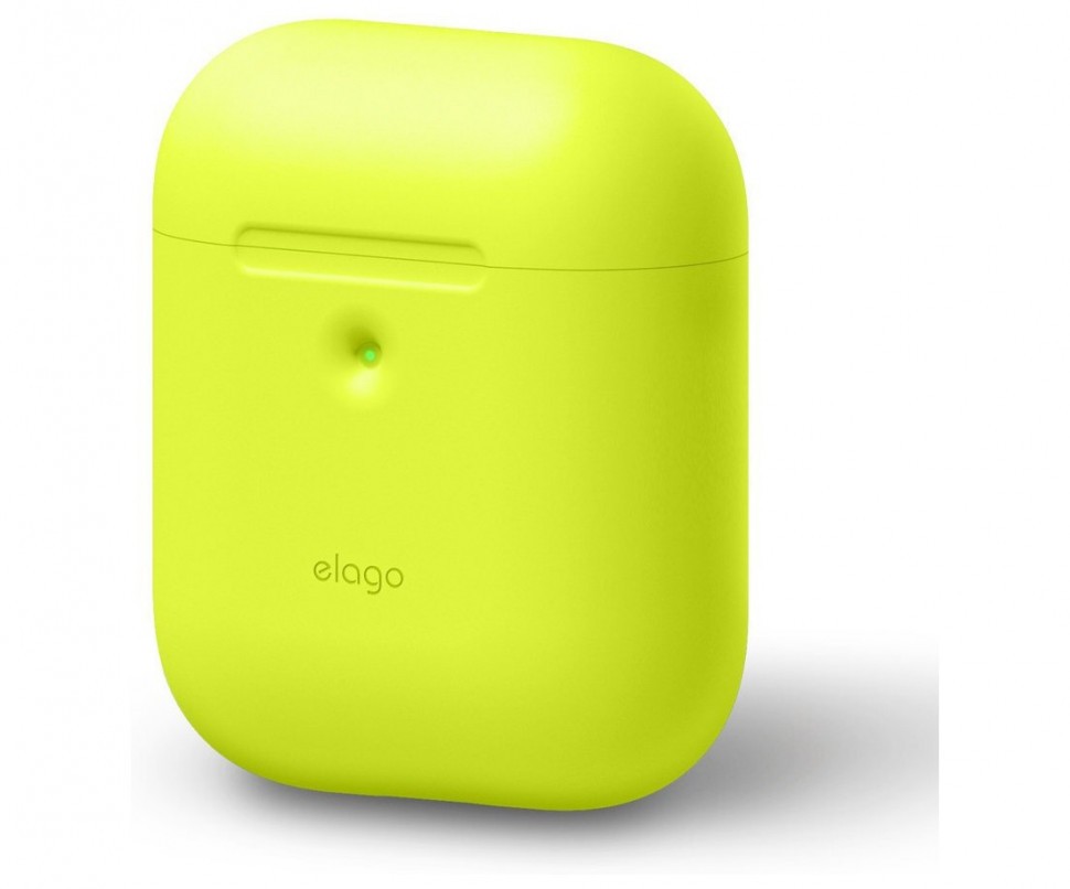 фото Силиконовый чехол elago a2 silicone case airpods 2 неоновый желтый (eap2sc-nye)