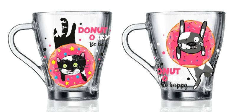 

Кружка чайная "Грация" 250мл "Donut Worry" 13с1649