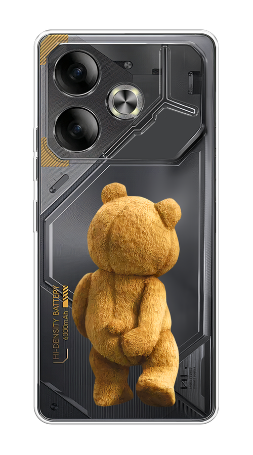 

Чехол на Tecno Pova 6 "Медвежья спина", Коричневый;прозрачный, 305350-1