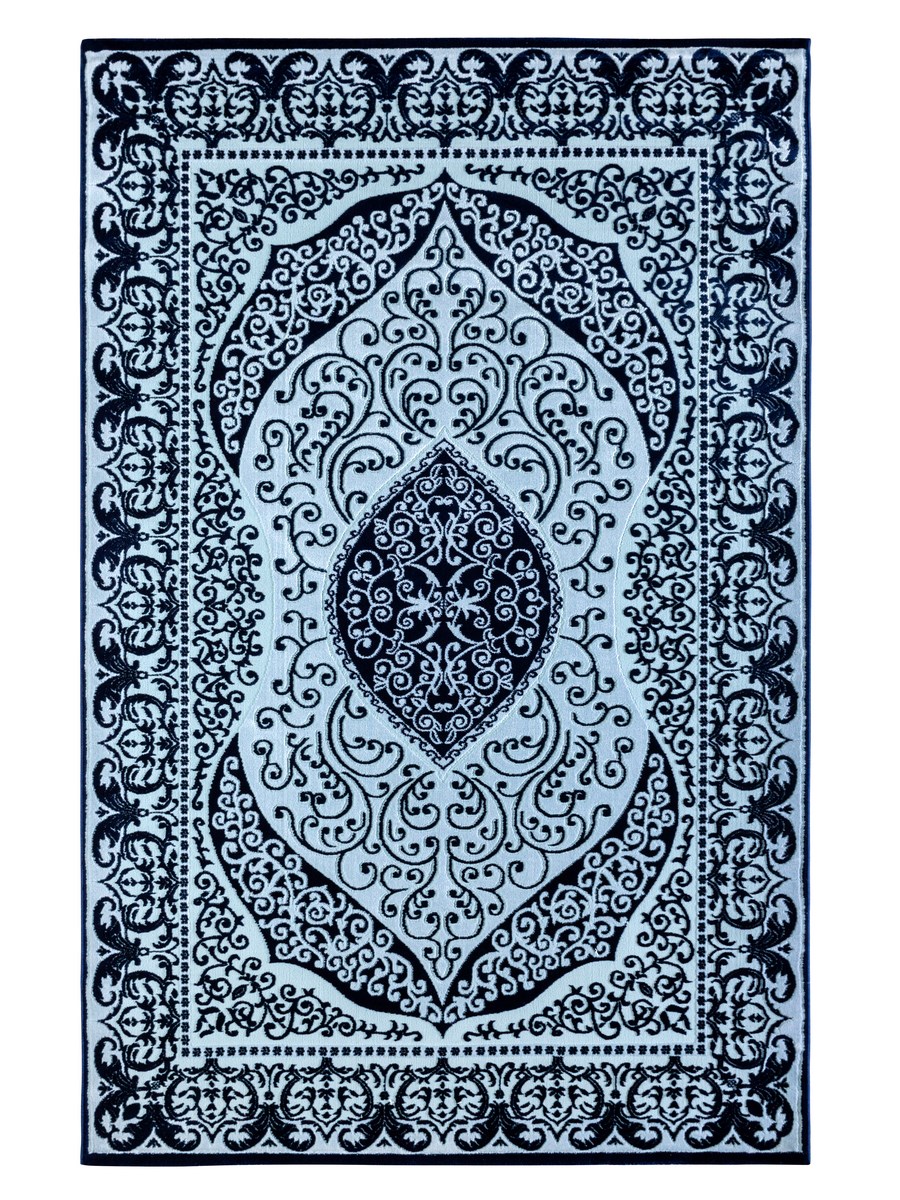 фото Ковер rixos 4088a прямой белый/серый 150x300 sofia rugs