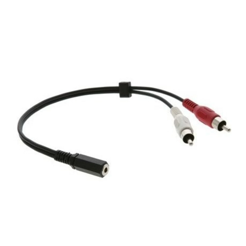 

Переходник Kramer Mini Jack 3.5 mm 3 pin - 2RCA C-A35M/2RAM-35 черный, C-A35M/2RAM-35