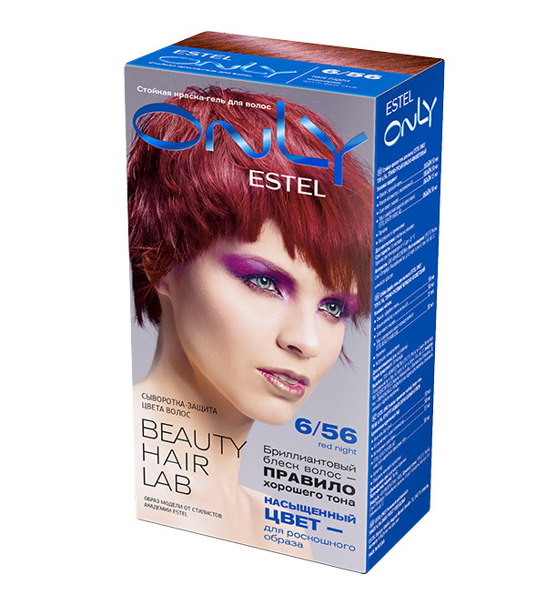 Стойкая краска-гель для волос ESTEL ONLY 6/56 Тёмно-русый красно-фиолетовый