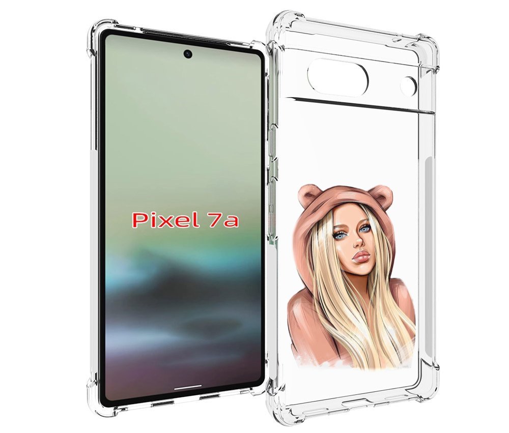 

Чехол MyPads блондинка-в-капюшоне женский для Google Pixel 7A, Tocco