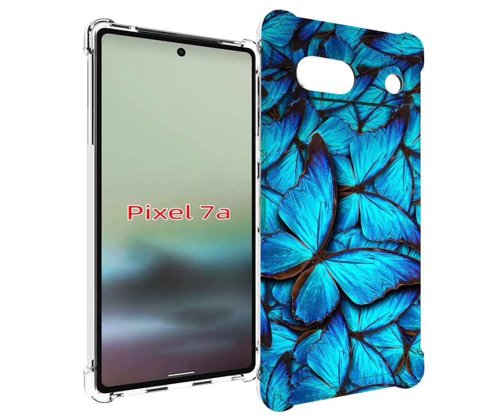

Чехол MyPads бирюзовые бабочки для Google Pixel 7A, Tocco