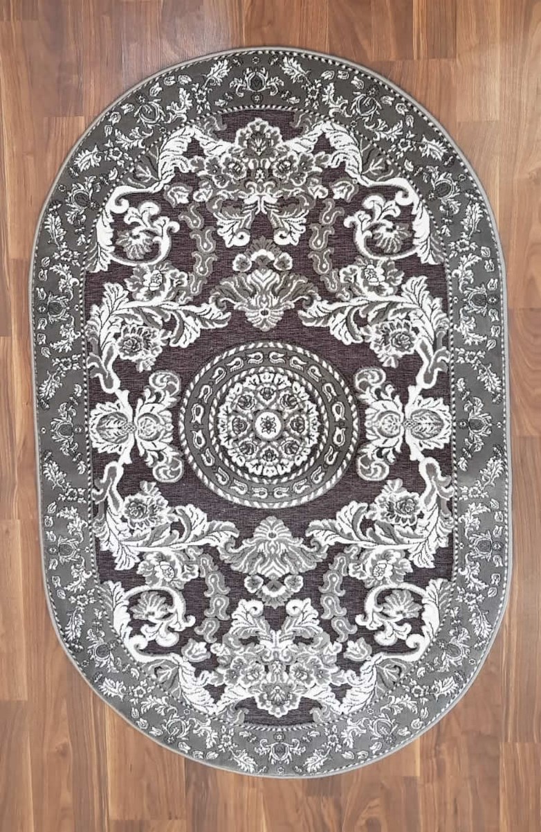 фото Ковер gloria 4060a овал серый 80x300 sofia rugs