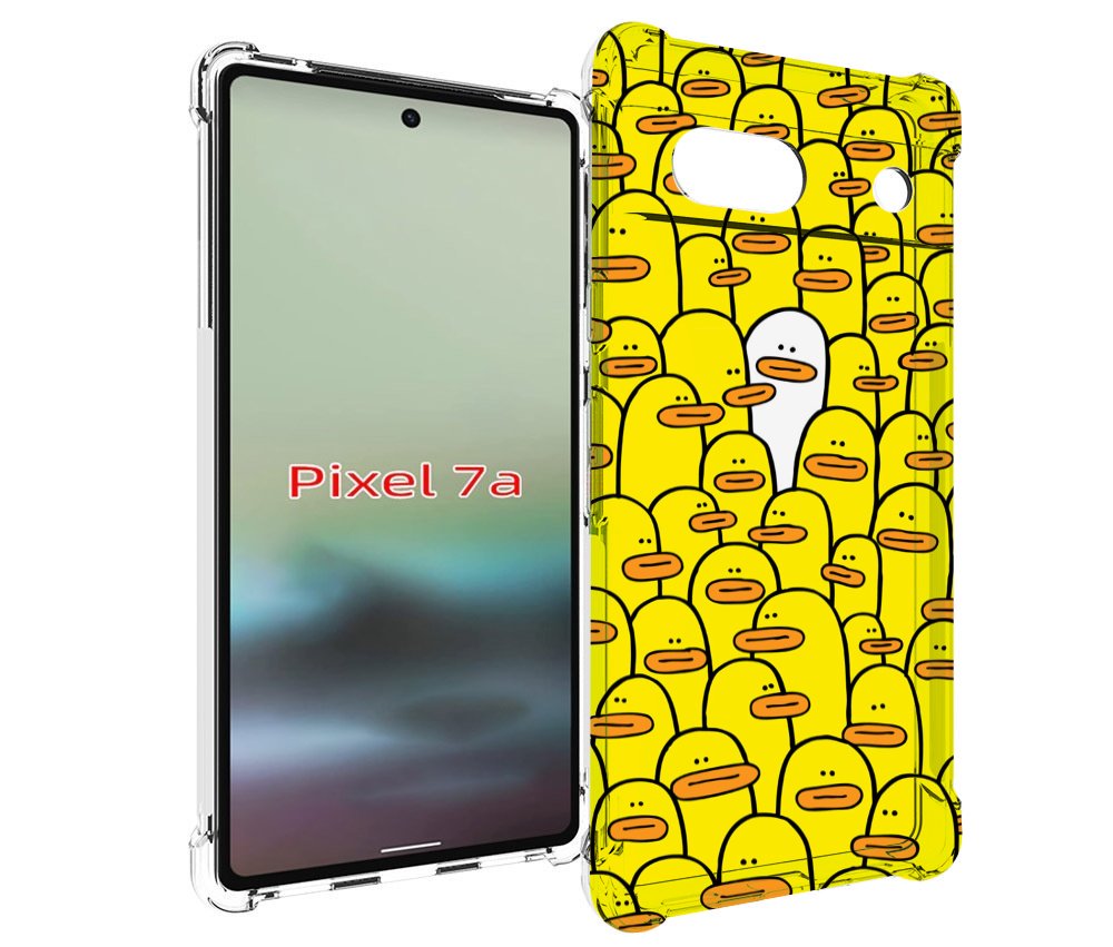

Чехол MyPads белый среди желтых для Google Pixel 7A, Tocco