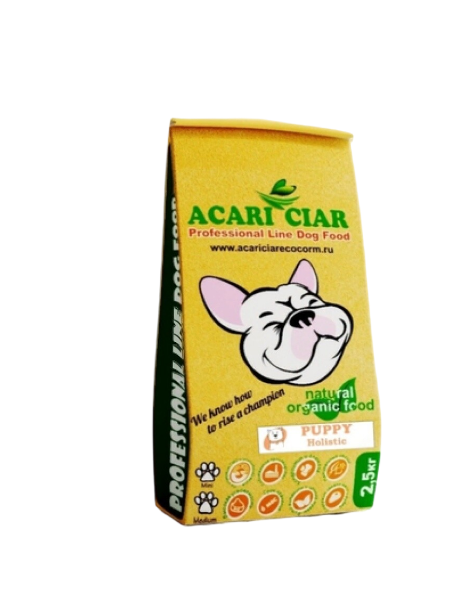 Сухой корм для щенков Acari Ciar PUPPY, Holistic, средние гранулы, 2,5 кг