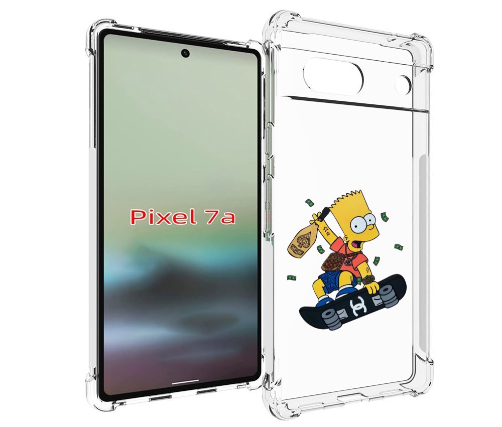 

Чехол MyPads барт-скейтер детский для Google Pixel 7A, Tocco