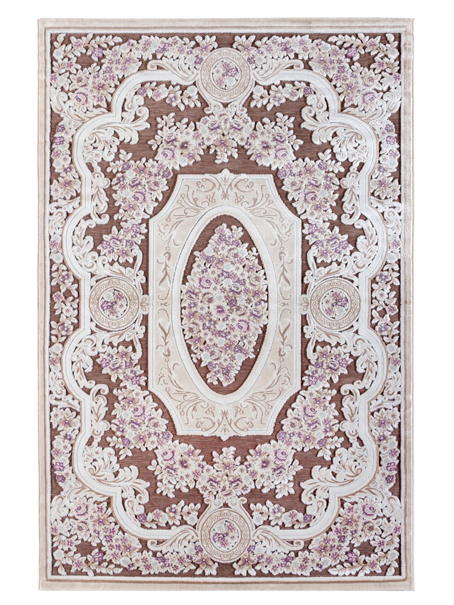 фото Ковер gloria 4058a прямой крем/т.бежевый 80x300 sofia rugs