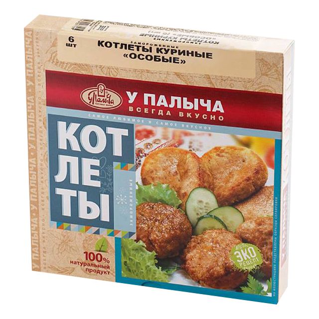 

Котлеты куриные От Палыча Особые замороженные 375 г