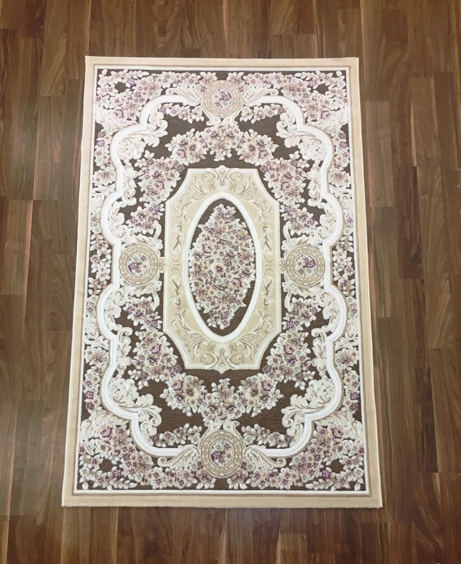 фото Ковер gloria 4058a прямой т.бежевый 80x300 sofia rugs