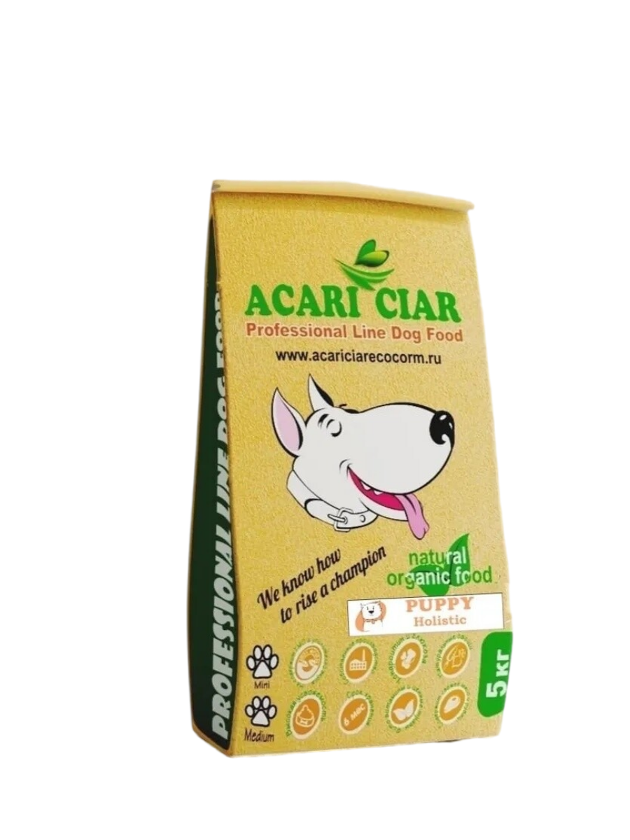 

Сухой корм для собак Acari Ciar PUPPY для щенков, Holistic, мини гранулы, 5 кг, puppy5s