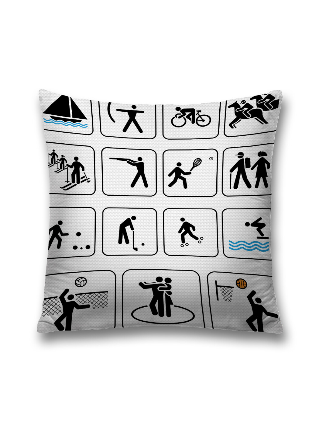 

Наволочка декоративная JoyArty Обозначения спортивных игр чехол на молнии, 45х45 см